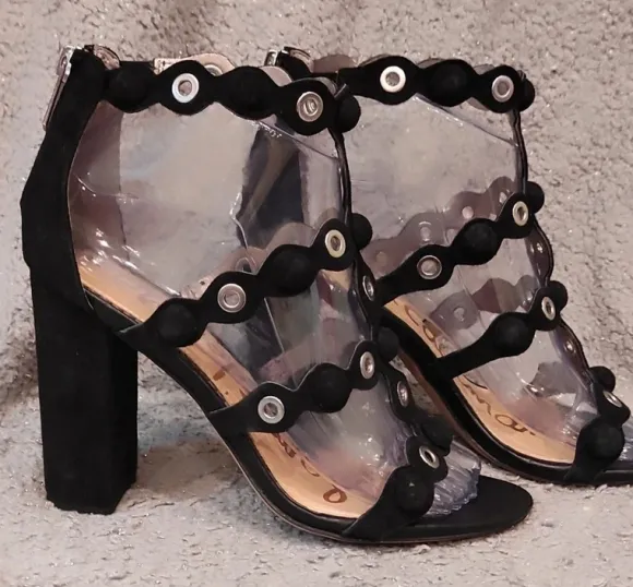 Sam Edelman Designer High Heels Sandaletten Schwarz Gr. 36,5