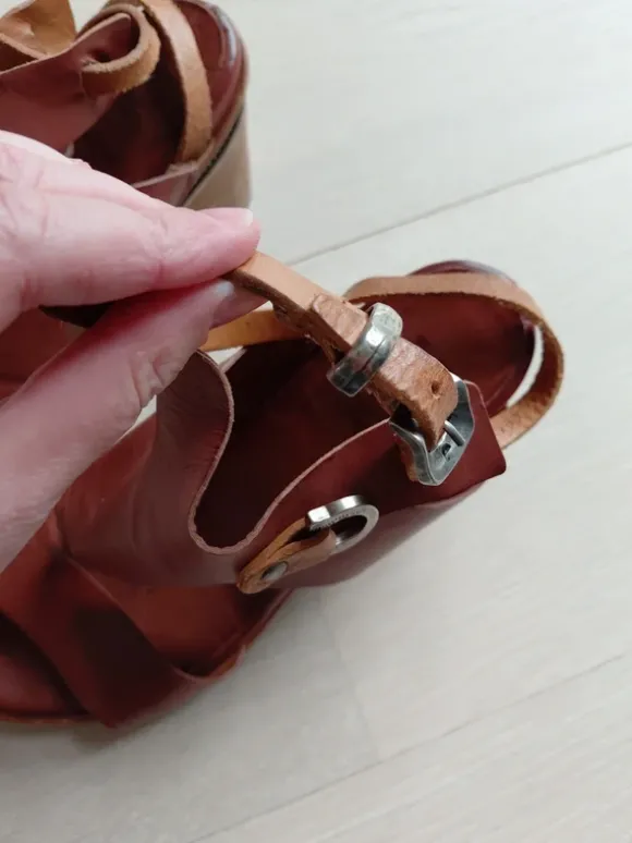 #Sandalen #as98 #leder #braun #bequem #wickelband #39