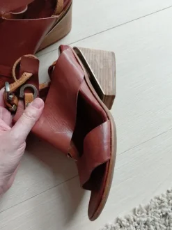 #Sandalen #as98 #leder #braun #bequem #wickelband #39