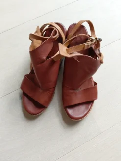 #Sandalen #as98 #leder #braun #bequem #wickelband #39