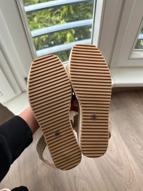 Sandalen espadrille Plateausandale 70ies