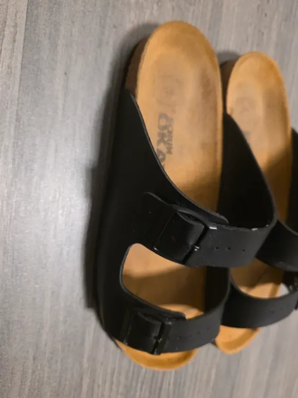 Sandalen, Größe 43, Schuh OKAY, schwarz