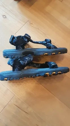 Sandalen Herren Sommer schwarz dunkelblau weiß gemustert Axces Comfortable Cushion System