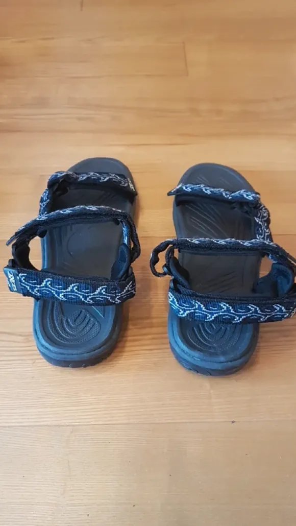 Sandalen Herren Sommer schwarz dunkelblau weiß gemustert Axces Comfortable Cushion System