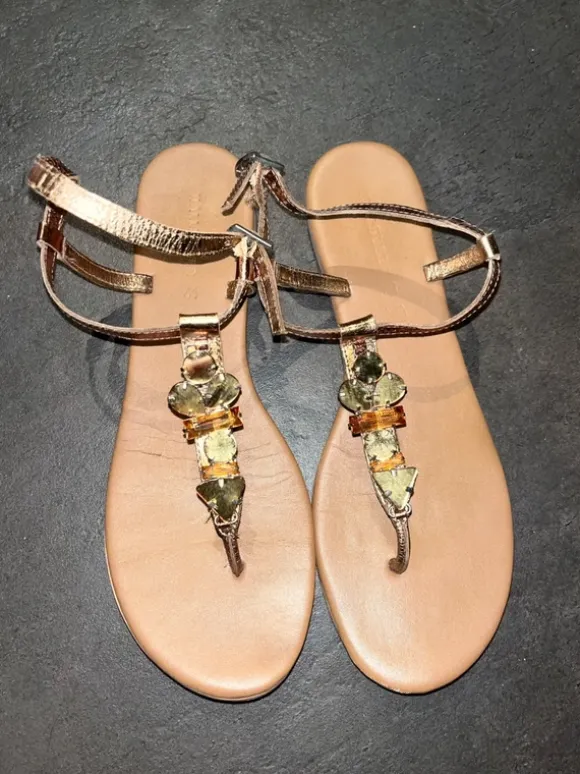 Sandalen mit Glitzer von Hallhuber