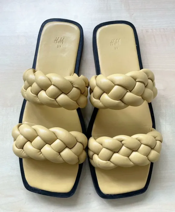 Sandalen Pantoletten gelb H&M Gr. 39