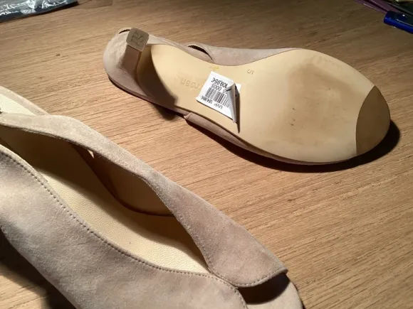 Sandalen Paul Green Gr. 38 neu beige Wildleder