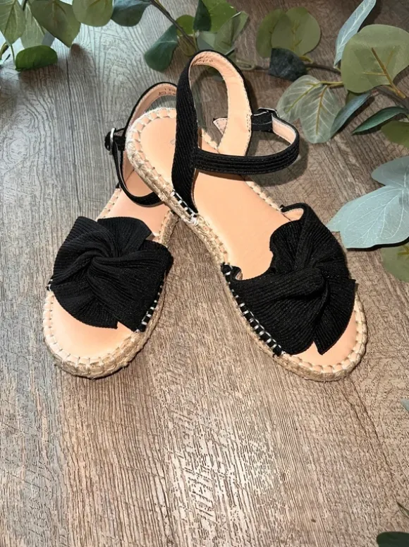 Sandalen Schleife schwarz Größe 36 Sommer Sandalen Damen