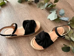 Sandalen Schleife schwarz Größe 36 Sommer Sandalen Damen