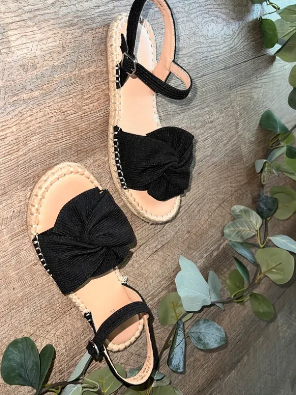 Sandalen Schleife schwarz Größe 36 Sommer Sandalen Damen