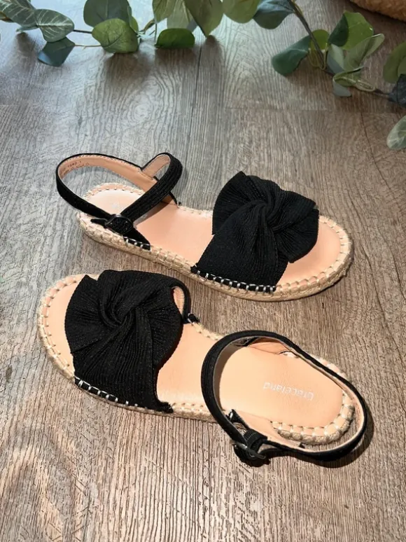 Sandalen Schleife schwarz Größe 36 Sommer Sandalen Damen