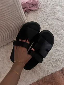 Sandalen schwarz Hermes Optik 41