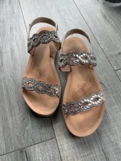 Sandalen Silber Größe 38