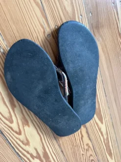 Sandalen Zehentrenner Perlen 38 Sandaletten afrikanisch
