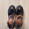 Sandales compensées Tommy Hilfiger bleues marinés