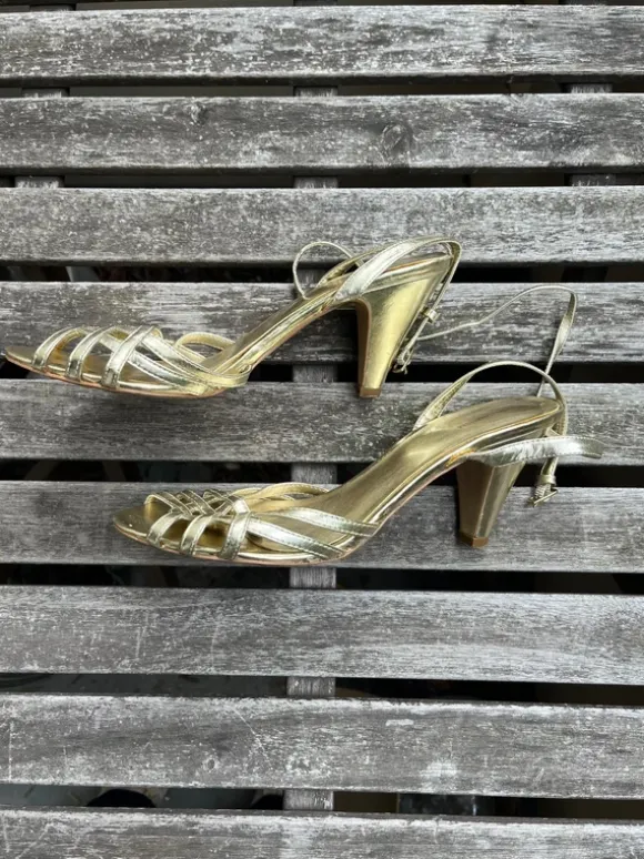 Sandaletten Gold Vintage