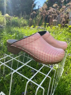 Sanita Clogs Rot-Weiss Größe 41 Leder