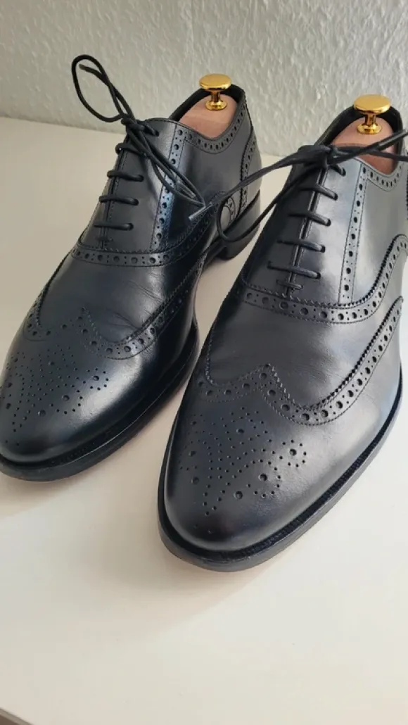 Scarosso Full Brogue Oxfords schwarz Gr. 44
