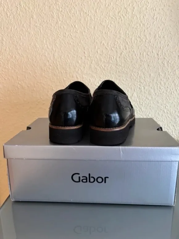 Schicker Damen Halbschuh schwarz grau von Gabor