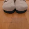 Schuhe beige Wildleder Optik 39 40 gefüttert modern trend