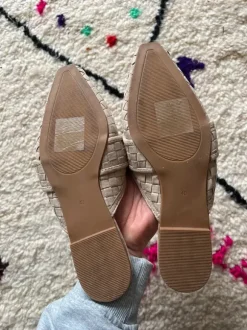 Schuhe Schnalle geflochten 40 Slipper