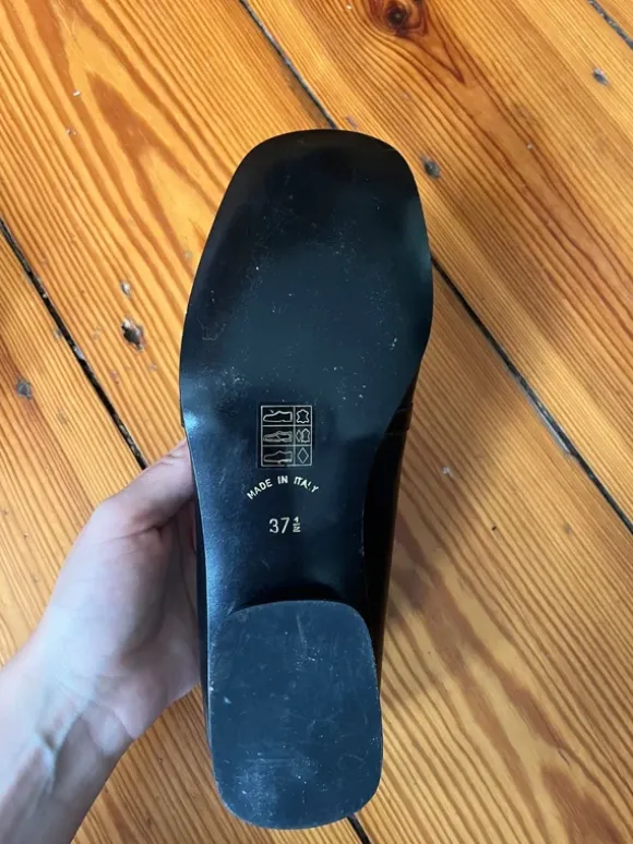schwarze Ballerinas aus echtem Leder