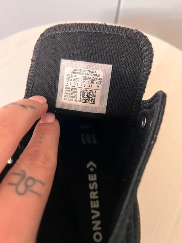 Schwarze Converse Sneaker, Chucks in Größe 41