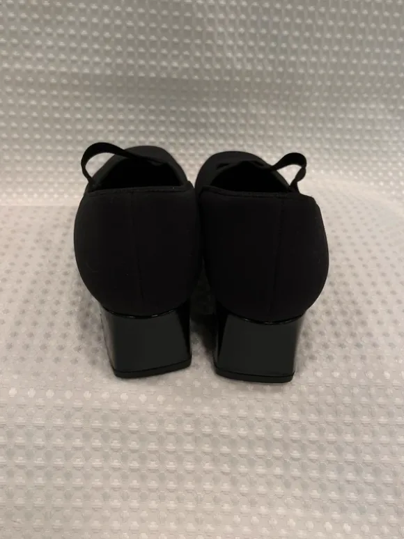 Schwarze Gabor Damen-Pumps im Mary-Jane-Stil Gr.39