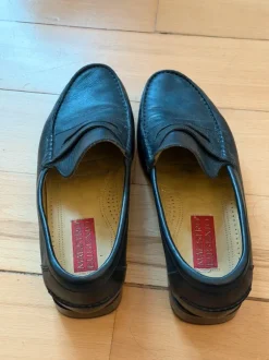 Schwarze Halbschuhe Herren Leder 41