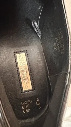 Schwarze Lack-Loafer / Penny Loafer