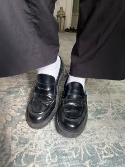 Schwarze Loafer / Penny Loafer H&M – Größe 43 🖤