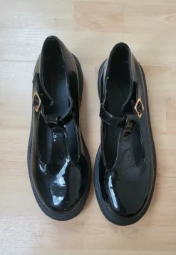 Schwarze Mary-Jane/Halbschuh