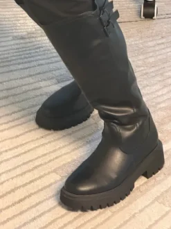 Schwarze Plateau Stiefel 43 / wie neu