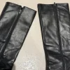 Schwarze Plateau Stiefel Damen