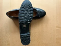 Schwarzer Leder Ballerina