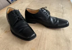 Schwarzer Leder Herren Schuh von Zanon&Zago Größe 42
