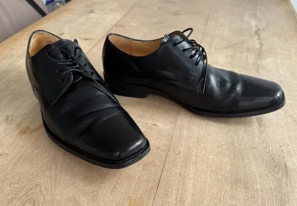 Schwarzer Leder Herren Schuh von Zanon&Zago Größe 42