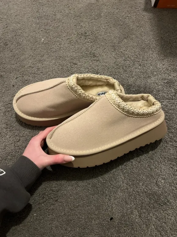 Shein Plateau Schlappen gefüttert