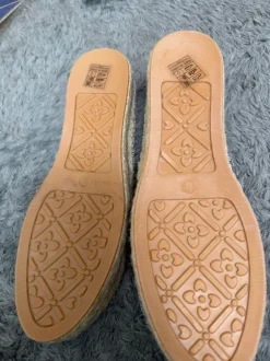 Silber glitzernde espadrilles in Größe 42