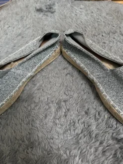 Silber glitzernde espadrilles in Größe 42