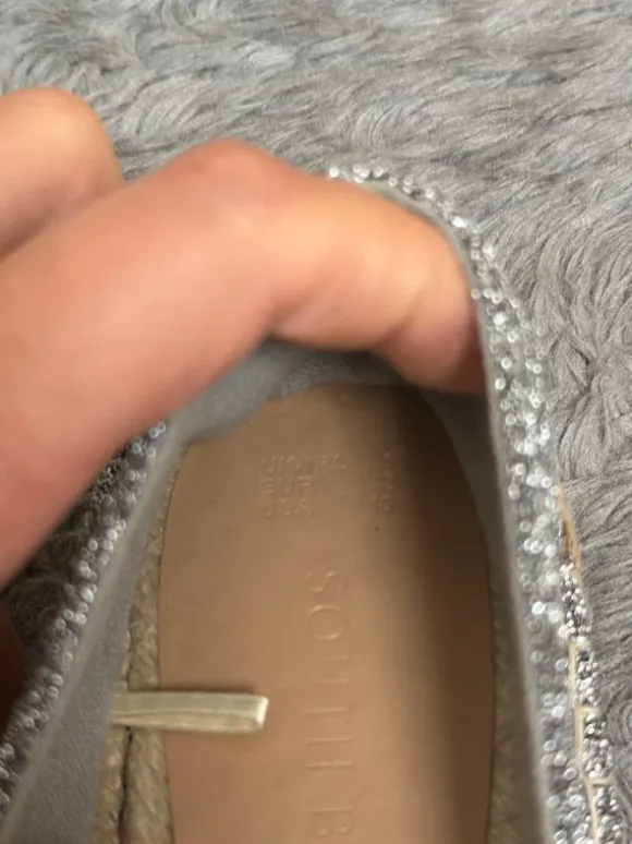 Silber glitzernde espadrilles in Größe 42
