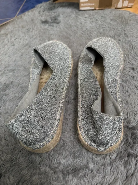 Silber glitzernde espadrilles in Größe 42