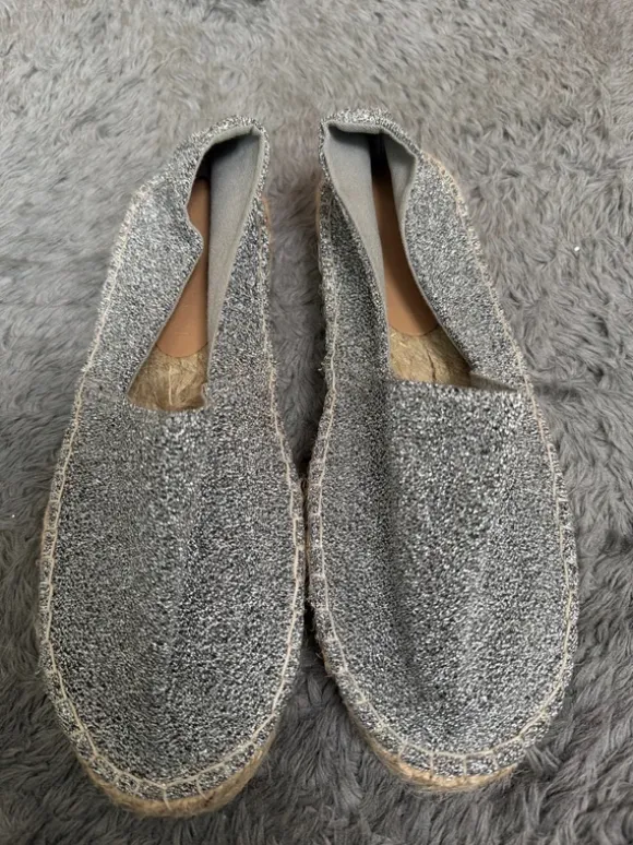 Silber glitzernde espadrilles in Größe 42