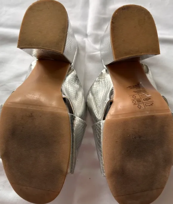 Silberne H&M Mules / Heels Gr. 38
