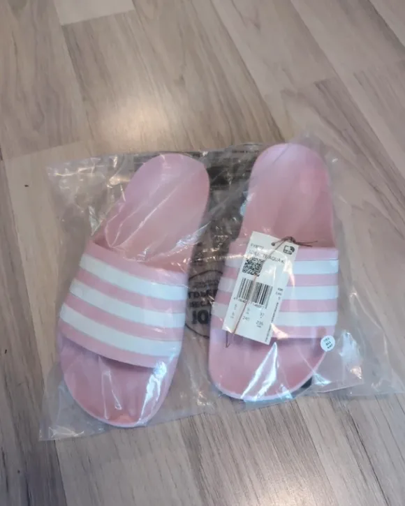 Slides Adidas * Adiletten * Schlappen * weiß rosa * Gr 37 * neu *