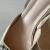 Sling Pumps Riemchen beige Strass Schnalle Satin Hochzeit Brosche 42 41 NEU