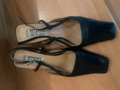 Slingpumps aus Leder