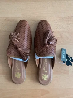 Slipper Marco Tozzi, Leder, Gr. 39, braun, neu