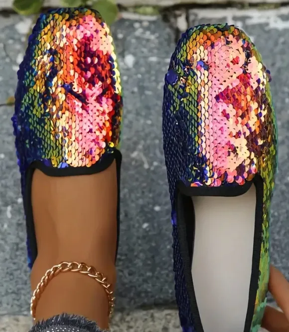 Slipper mit Pailletten