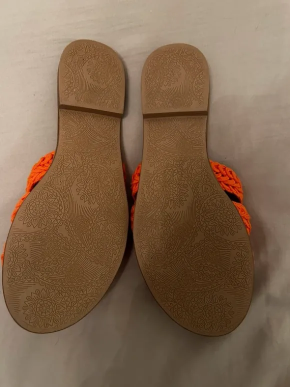 Sommerpantoletten in Orange